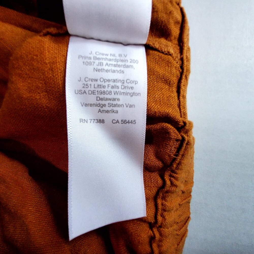 J.Crew Womens Rust Orange Linen Blend Shorts Size 2X Summer Casual Lightweight - Picture 11 of 12